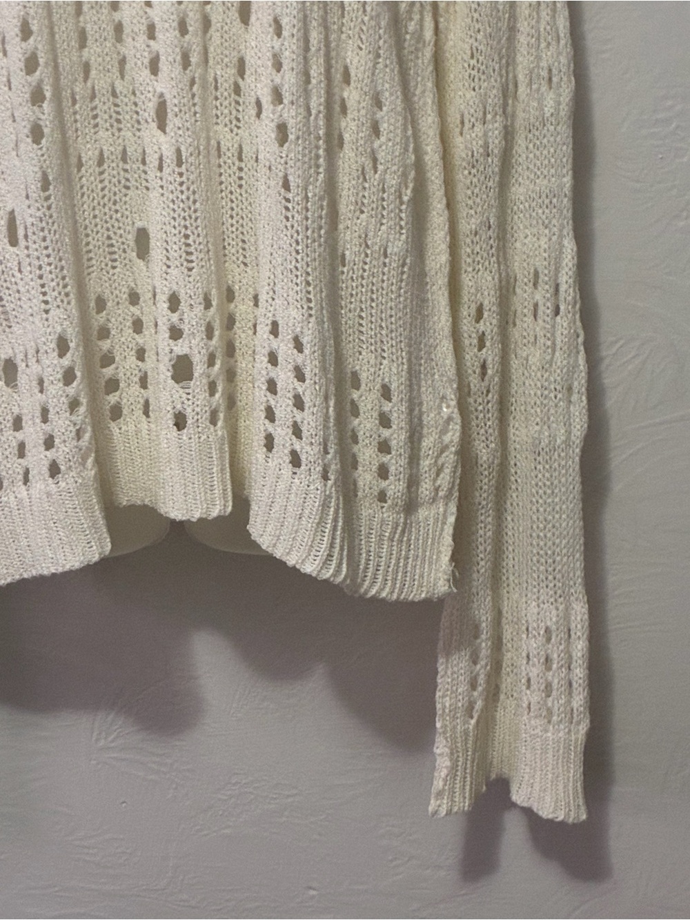 POL Lightweight Open-Knit Top in Cream - Picture 7 of 12